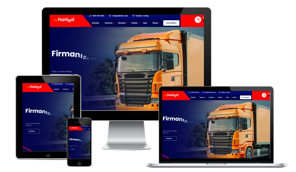 Nakliyat Web Sitesi Gorseli