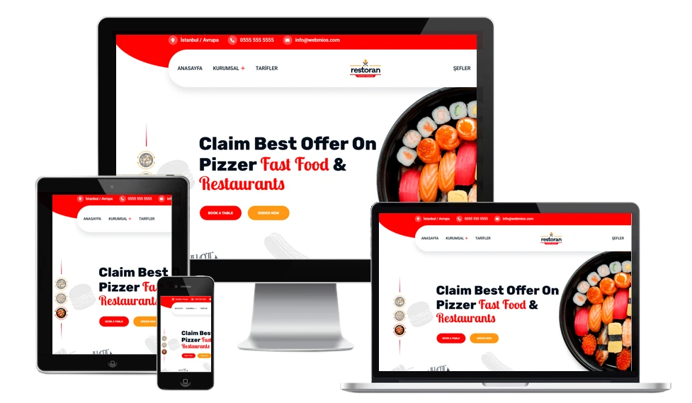 Restorant ve Cafe Web Sitesi